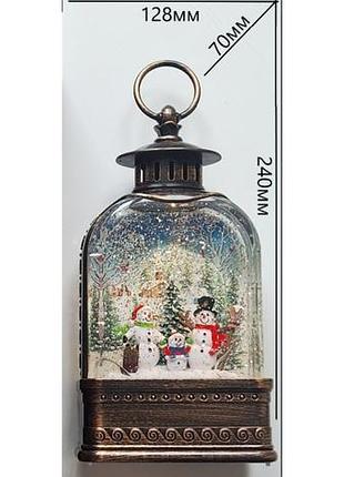 Новогодний декоративный ночник-фонарь wdl-20109/0128 праздничный led декор для дома