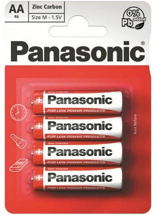 Солевая батарейка panasonic r6/аа для бытовых устройств