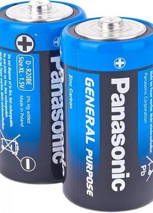 Батарейки panasonic r20 1.5v 1шт — мощный и надёжный источник питания (2 шт.блистер)