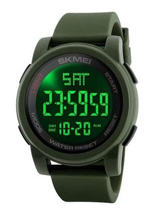Наручний годинник skmei 1257ag у стильному кольорі army green