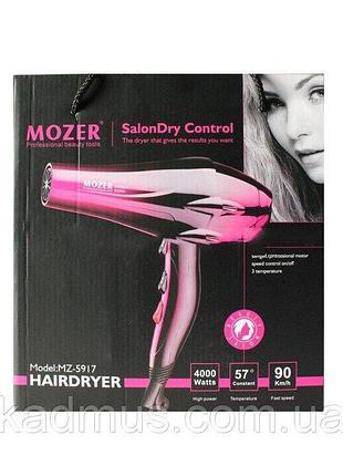 Профессиональный фен для укладки mozer mz-5917 4000w — мощный салонный фен для укладки