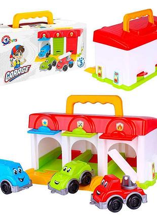 Интерактивный гараж "technok toys" с 3-мя автомобилями