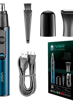 Тример для видалення волосся в носі та вухах vgr v-626 з usb type-c зарядкою