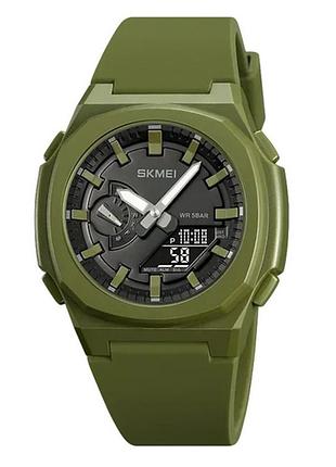 Наручний годинник skmei 2091agbk у стилі military green-black, модель 10301