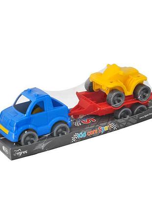 Набор автомобилей "спорткар kid cars" на планшетке (пикап + квадроцикл)