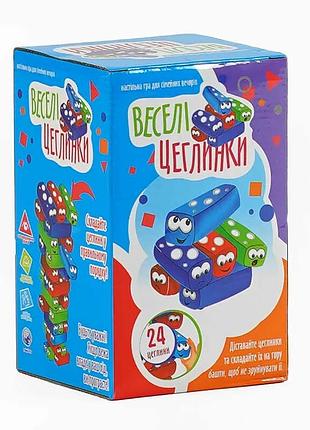 Настільна гра "жартівливі блоки" ukb-b 0040 (24) "4fun game club" 24 деталі, українською мовою, в коробці