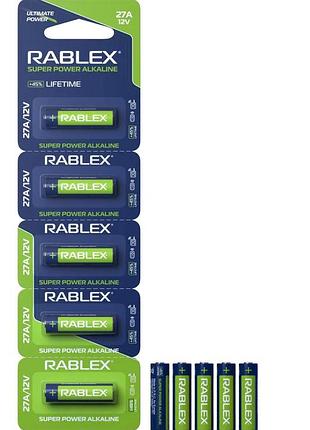 Батарейка rablex turbo 27a 12v щелочная высокой мощности для пультов и электроники