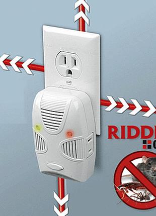 Ультразвуковий відлякувач шкідників riddex art 5047/1669 — електронний пристрій для відлякування комах і гризунів