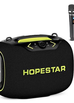 Портативная колонка hopestar partybox с беспроводными микрофонами для вечеринок и караоке