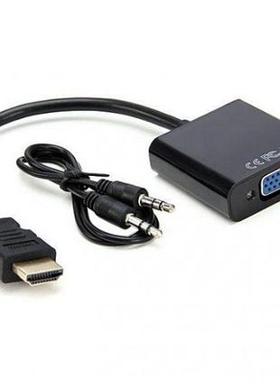 Адаптер hdmi на vga з aux конвертером — активний процесор