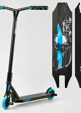 Трюковой самокат mt-40488 "fear" от best scooter - инновационный дизайн с scs-системой, алюминиевой декой и колесами pu