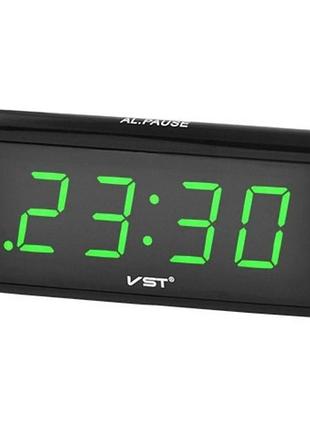Стильные настольные часы vst-731 y — питание от сети и от батареек