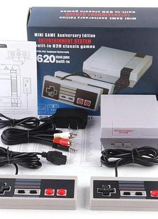 Міні ігрова приставка game nes 7724 з бездротовими джойстиками, 620 класичними іграми для тв