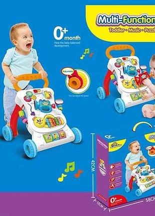 Дитяча каталка-ходунки yl 406 з музикою, світлом і англійськими фразами