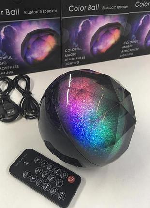 Портативна світлодіодна bluetooth колонка color ball q-52/sp-01 з підсвічуванням