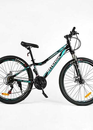 Спортивный велосипед corso «intense» 26" с рамой из стали и 21 скоростью