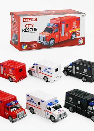 Игрушечная машинка спецтехники hc 034 с подсветкой и звуковыми эффектами
