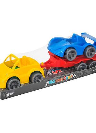 Набор игрушечных автомобилей "kid cars sport" – 3 модели на планшетке (кабриолет + гонка)