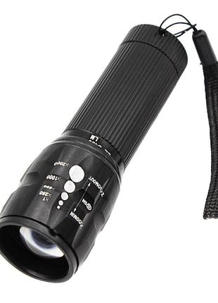 Мощный ручной фонарь police bl-8400 с функцией зума