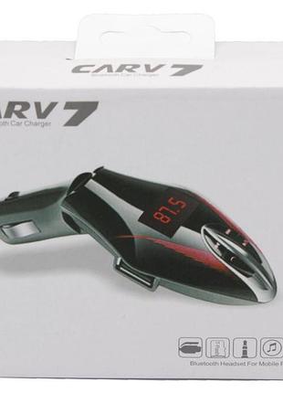Современный fm модулятор для авто car v7 с bluetooth и mp3