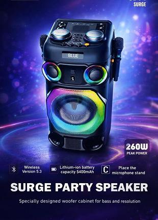 Bluetooth-колонка lenyes s884 с яркой led-подсветкой, мощность 260w