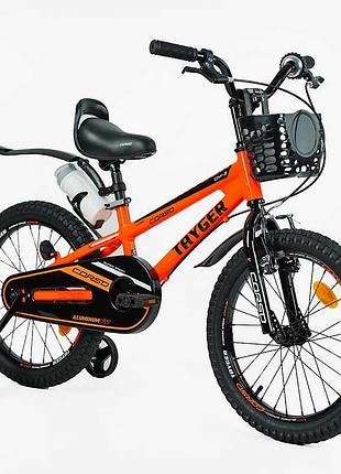 Дитячий велосипед corso 18" tg-11360 "tayger" з алюмінієвою рамою