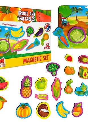 Магнитный набор "вкусные овощи и фрукты" rk2090-06 от vladi toys