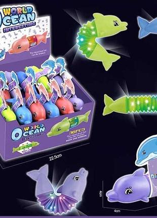 Антистрессовая игра "дельфинчик" ss 5028 (24/2) с гофрой и подсветкой