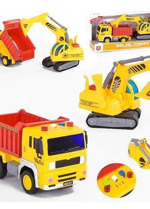 Игровой набор спецтехники с трейлером wy 570 c