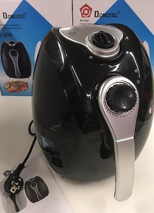 Аэрогриль air fryer domotec ms-3220 с регулировкой температуры, для хрустящей выпечки и жарки без масла
