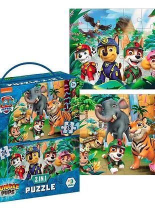Пазл 2в1 "пригоди в джунглях" від dodo – захопливі мандрівки з paw patrol