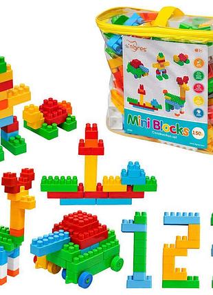 Конструктор "mini blocks" 150 елементів у стильній сумці від тм "tigres"