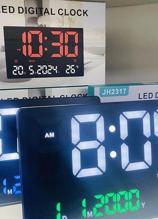 Цифровые настенные часы wl-1199 / jh-2317 с led-дисплеем, ярким индикатором и современным дизайном