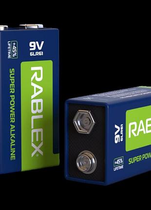 Алькалінова батарейка rablex super power крона 6f22 / 9v