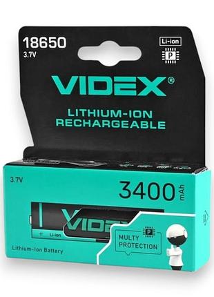 Универсальный аккумулятор 18650 li-ion 3400mah 3.7v с защитой