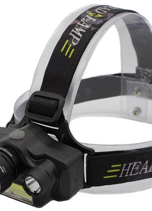 Налобный светодиодный фонарь t6 zoom pl 129 / t 4480 — мощный led с регулируемым зумом, удобный для туризма и ремонта
