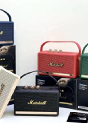 Портативная колонка marshall killburn w4 — компактный мощный звук в стильном ретро-дизайне