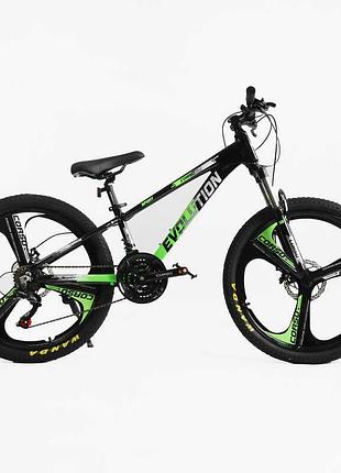 Велосипед спортивный corso evolution 24 дюйма ev-24203 с амортизацией