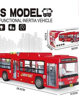Модель міського автобуса bus 138-1 з інерційним механізмом, підсвічуванням та звуковими ефектами