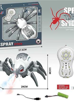 Радиоуправляемый паук spray spider 128 a-42 с подсветкой глаз, парогенератором и звуковыми эффектами