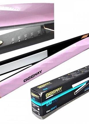 Плойка-випрямляч для волосся geemy gm-490 з led-дисплеєм та регулюванням температури