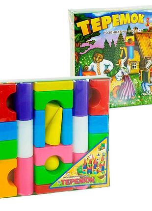 Конструктор "теремок" среднего размера от m toys, 24 элемента