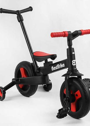 Велосипед-трансформер best trike 23031 з pu колесами та батьківською ручкою