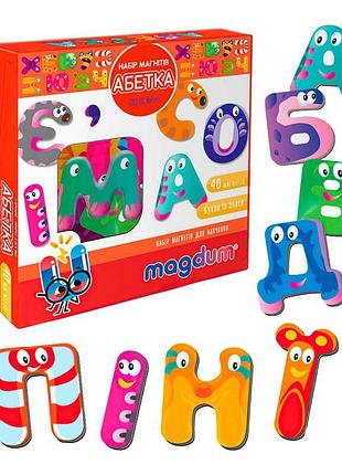 Магнитная игра "азбука" для развития ребенка ml4031-36 en (24) "magdum"