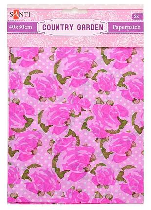Бумага для техники декупаж country garden 952517 santi размером 40x60 см