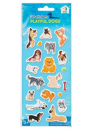 Набор объемных 3d-наклеек с веселыми собачками 300864