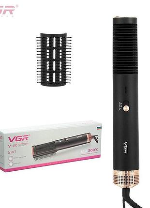 Універсальний стайлер для укладки волосся vgr v490 з функцією фена для швидкого сушіння й формування зачісок