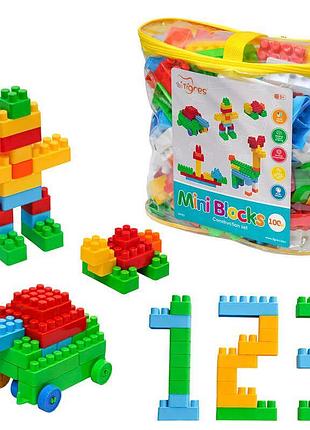 Конструктор "mini blocks" 100 элементов в стильной сумке от тм "tigres"