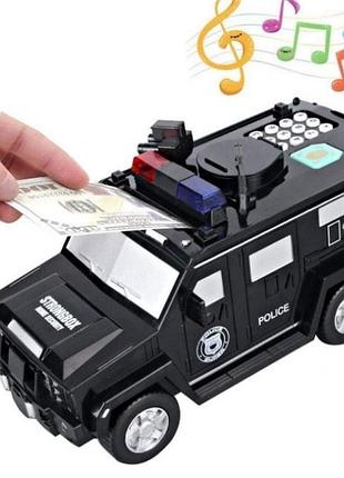 Удивительная детская копилка в форме полицейского hummer