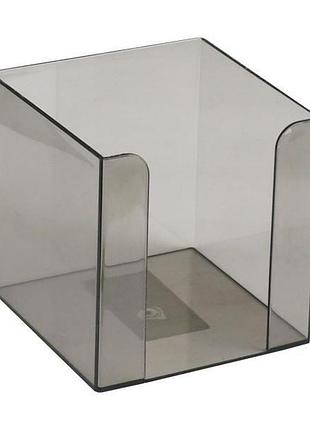 Прозорий димчастий органайзер куб для паперу 90x90x90 мм d4005-28 delta by axent